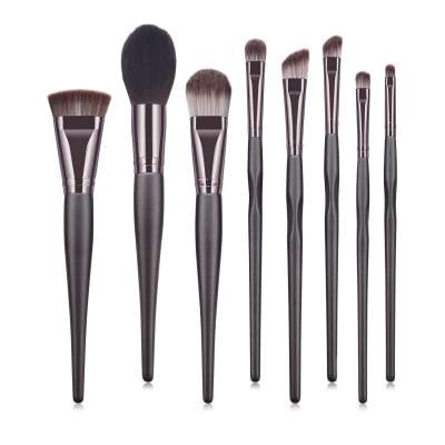 Wholesale OEM 8pcs Premium Face Cosmetic Brushes for Foundation Blending Blush Concealer Eye Shadow